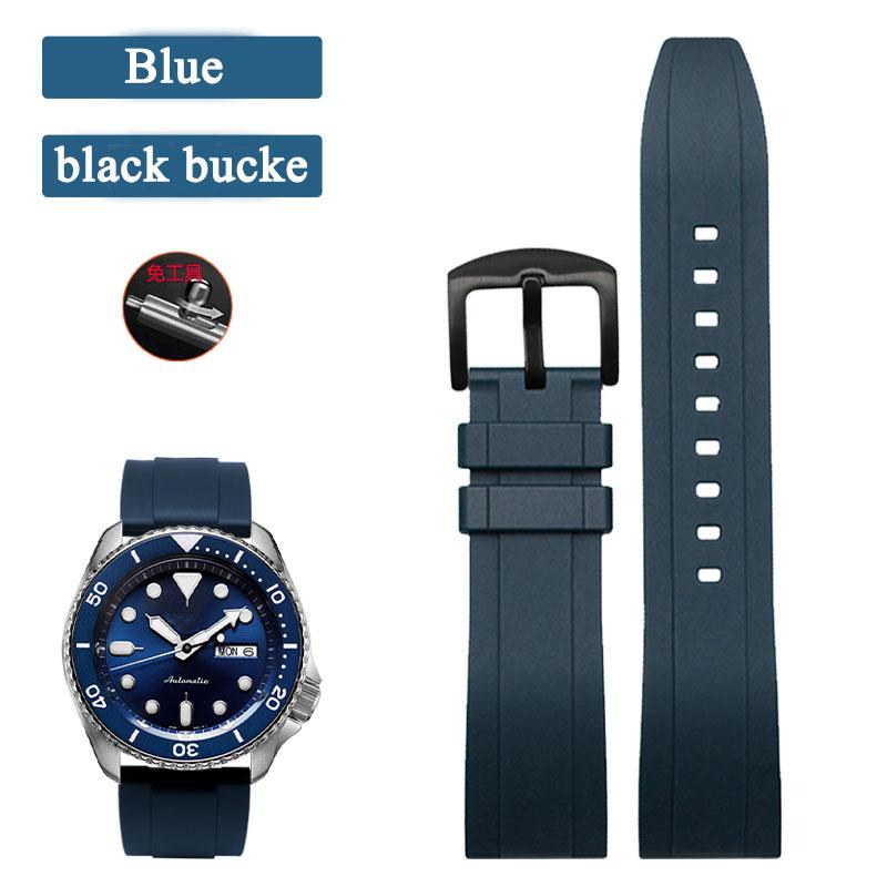 Силиконовый ремешок с быстрой заменой 20 мм 22 мм 24 мм Для Seiko 5 Mido Omega Seamaster Резиновый ремешок для часов Водонепроницаемый Спортивный ремешок Браслеты