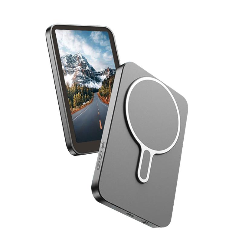 Smartphone Wireless Magnetic Monitor Screen for Phone Rear Camera Selfie Vlog Live Stream Video Recording for iPhone Android