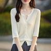 Женский легкий кардиган из 50% шерсти и 50% шелка Mulberry — универсальный трикотаж на все 4 сезона для комфорта и стиля в любое время года