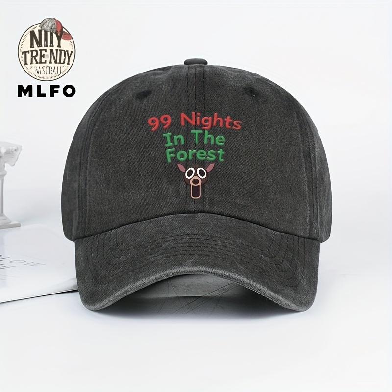 MLFO Mens Unisex Vintage Nights in the Forest Printed Baseball Cap Retro ForestThemed Game Hat Lightweight Breathable