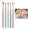 7/8 шт. Кисточка для ногтей Ручка для маникюра Акрил УФ-гель для наращивания ногтей Лак для рисования Кисть для подводки ногтей