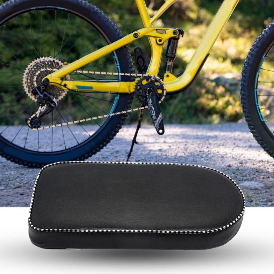 Подушка на заднее сиденье, утолщенная пряжка, искусственная кожа, устойчивая к ржавчине, велосипедное заднее седло, велосипедные принадлежности