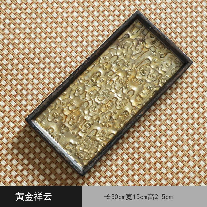 Керамический поднос для сухого заваривания чая, чайный сервиз кунг-фу, аксессуары для хранения воды, квадратный, круглый, большой, лакированный чайный столик, держатель для горшка