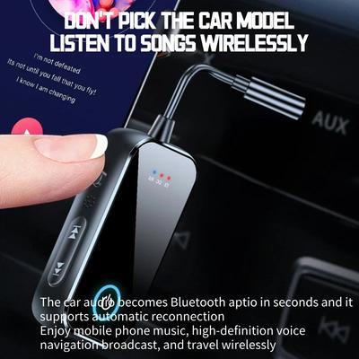 Bluetooth 6.0 Адаптер Автомобильный Приемник Передатчик 3,5 мм Разъем Aux Беспроводной Звонок по громкой связи Музыка для ТВ Аудиоадаптер-приемник