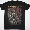 Винтажная черная хлопковая футболка с коротким рукавом группы Disturbed, все размеры, унисекс
