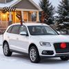 Christmas Party Car Accessory Reindeer Antlers with Red Nose, Plush Vehicle Decoration Funny Exterior Kit Jingle Bell Ribbon, Festive Auto for Holiday