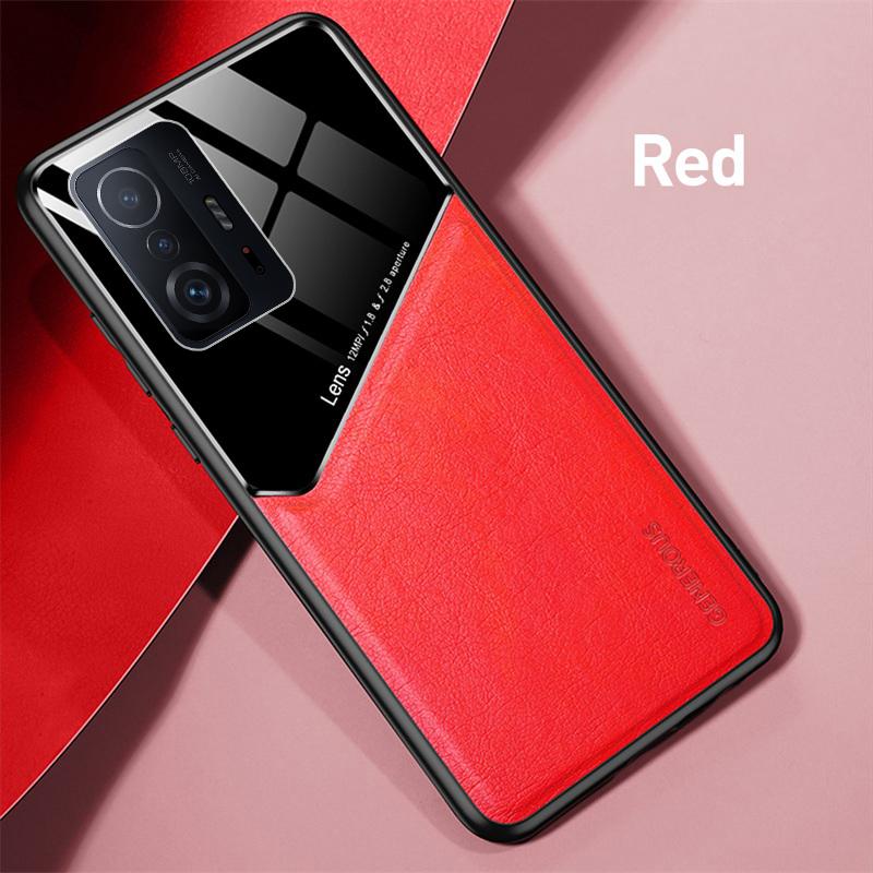 Чехол для xiomi 11t pro текстура кожи автомобильный магнитный держатель крышка для xiaomi 11t mi11t mi 11 t pro xiaomi11t мягкий каркас защита coque