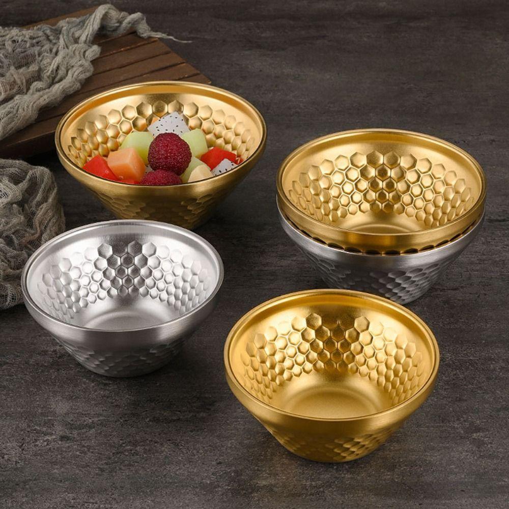 Unbreakable Salad Bowl 304 Stainless Steel Fruit Bowl Mini Conical Bowl Insulated Bowl Hotpot