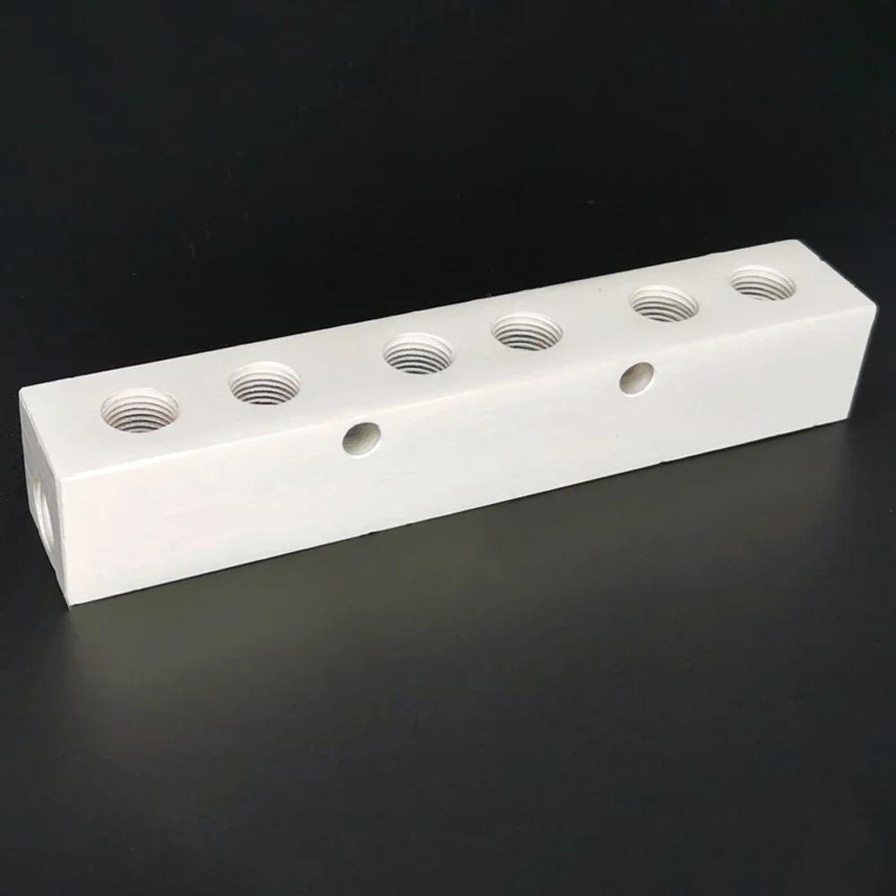 1/8" 1/4" 1/2" BSP Внутренняя резьба 2 3 4 5 6-ходовой 4-8 портов Сплошной алюминиевый коллекторный блок-распределитель Пневматический фитинг Компрессор воздуха
