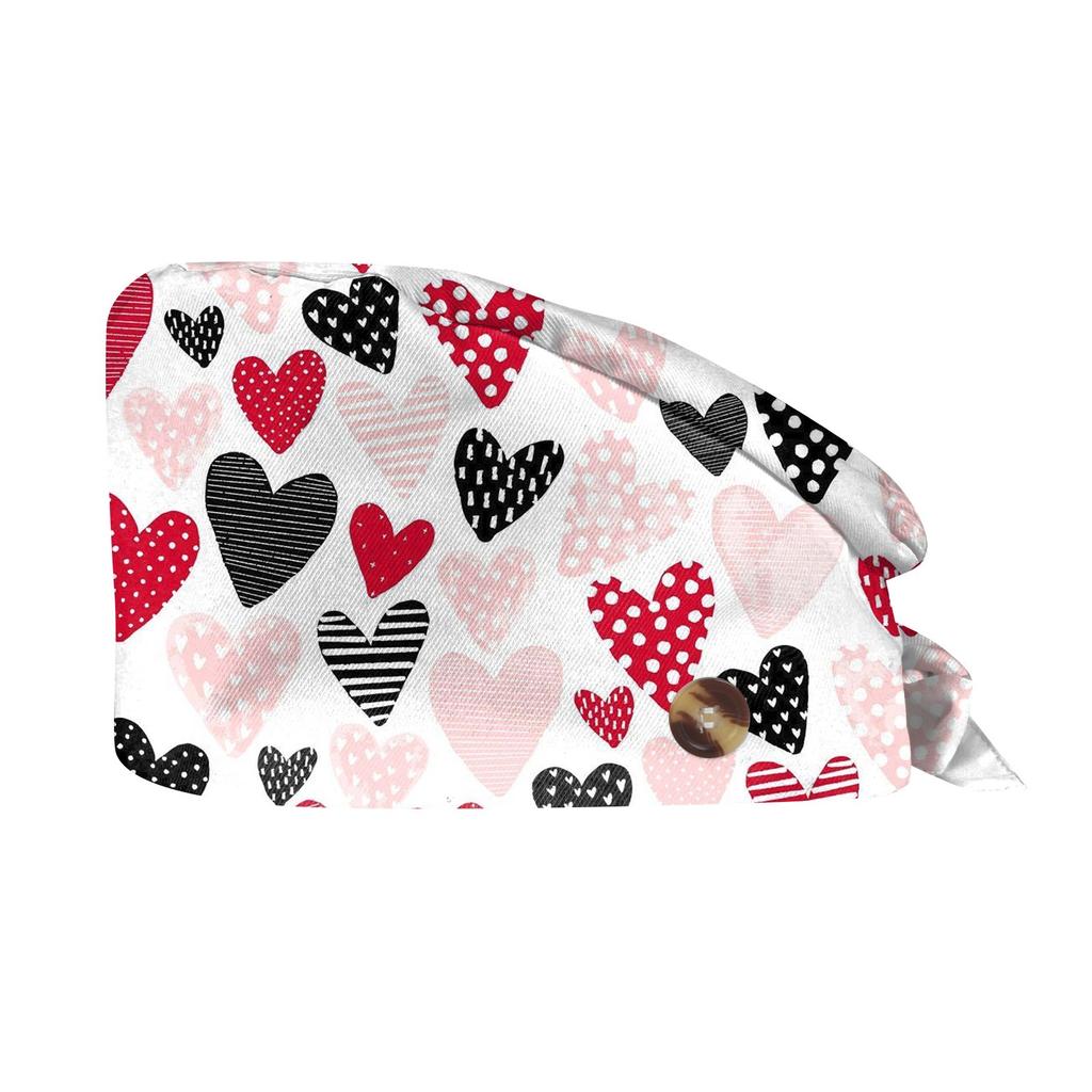 Модная шляпа с принтом ко Дню святого Валентина, повседневная, стираная, кепка-мешок