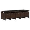VidaXL Garden Dining Set and Cushions 11 Pcs Brown Rattan 3210573