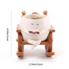 Smile Face Flower Pot Resin Rocking Chair Reading Planter Pot Smiling Succulent Flowerpot Garden Patio Accessories