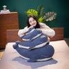 Simulation Blue Whale Throw Pillow Plush Toy Doll Girl Bed Sleeping Pinch Pillow Children Soothing Doll