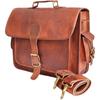 Genuine Vintage Brown Leather Messenger Bag Shoulder Laptop Bag Briefcase