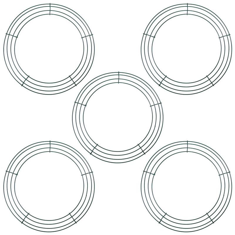 Основы для венков для рукоделия Круглые проволочные кольца для цветочных венков Многоцелевые украшения для рукоделия для потолков, садов, коридоров, дверей