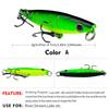 Micro-wave Popper Lure5PCS 12No.4.7cm 2gBlack hook bionic plastic hard bait is suitable for fishing with the carp and catfish