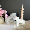 Horse Shape Candlestick Silicone Mold DIY Concrete Cement Plaster Animal Candle Holder Molds Epoxy Resin Candle Stand