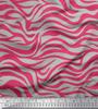 Розовая полиэфирная креповая ткань с принтом из кожи животного зебры, 42 дюйма по метрам