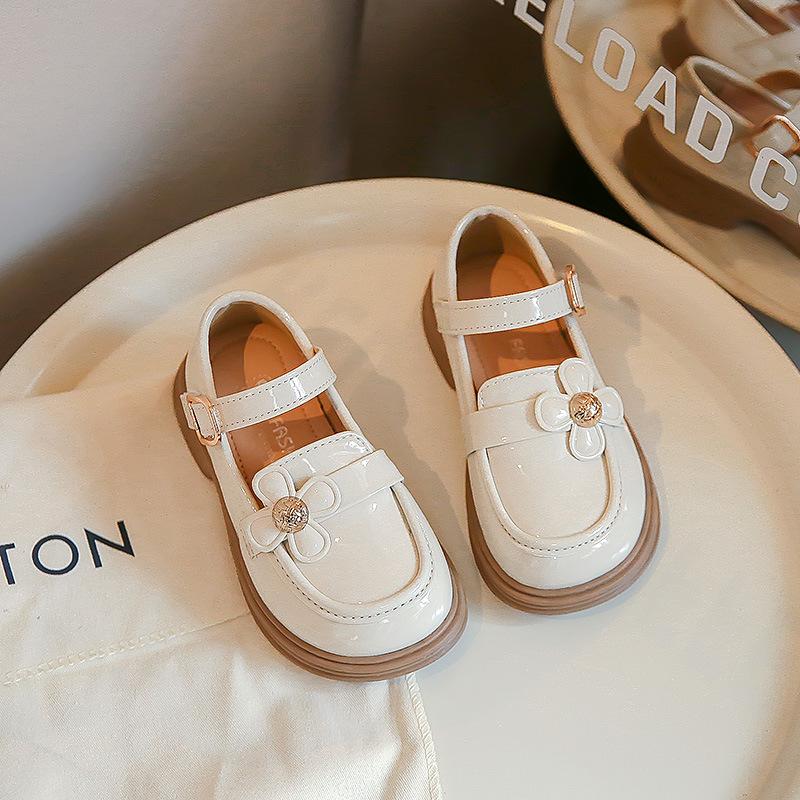 Маленькие кожаные туфли для девочек, новые туфли в британском стиле для маленьких девочек, детские черные туфли принцессы, туфли-лодочки