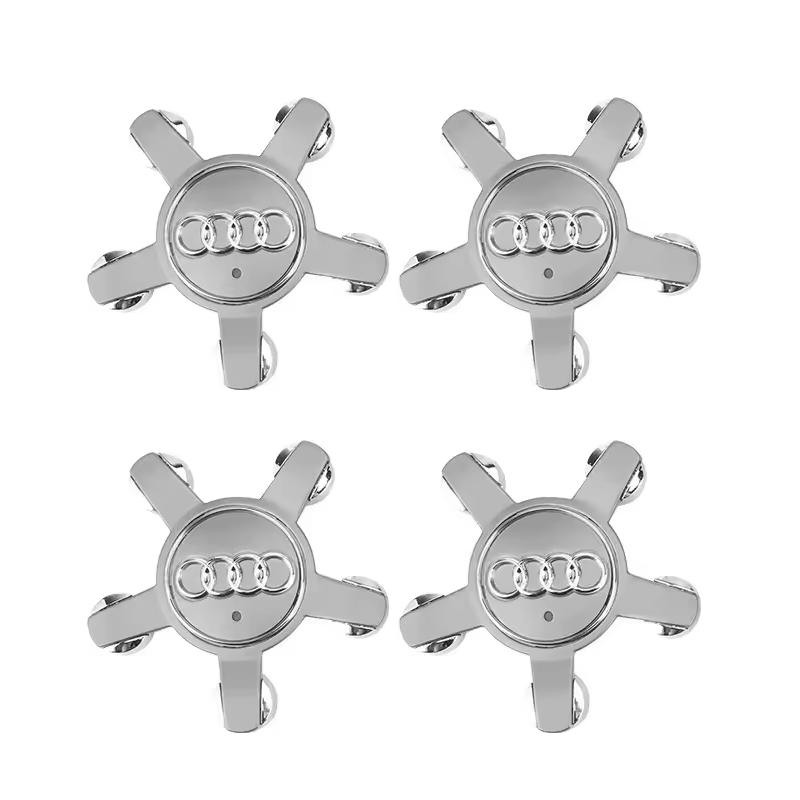 Hot 60mm 61mm 69mm 128mm 4Pcs Car Wheel Hub Center Caps Rim Cover Badge For Hot S-Line A3 A4 A6 Q3 Q5 A5 Q7 A1 A8 Q2 Q8 Q4 A4L