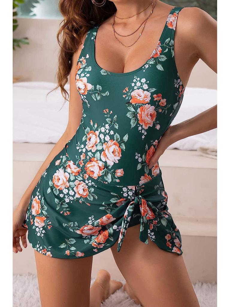 2024 Женский купальник танкини большого размера на шнуровке - Европейский и американский стиль для пляжного отдыха