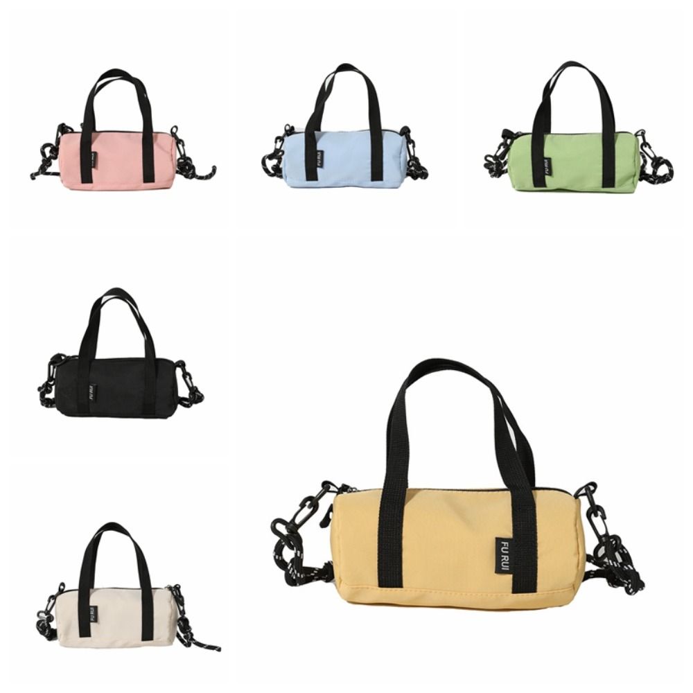 Однотонная сумка-подушка в корейском стиле, на плечо, модная нейлоновая сумка кроссбоди, для улицы