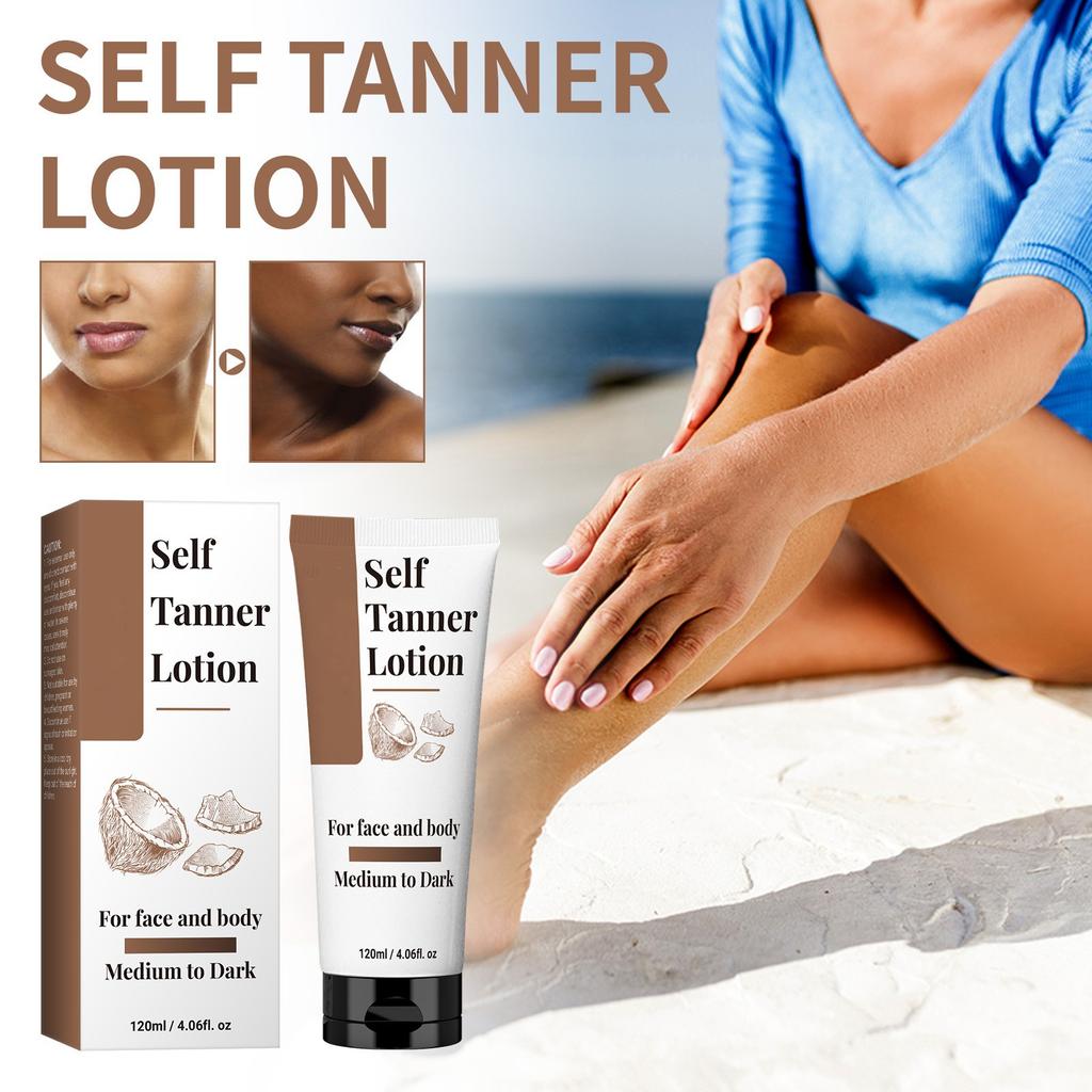 Крем для загара для тела, лосьон для загара, загар, загар, бесцветная кожа, загар 120 мл