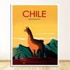 Pop Art Canvas Paintings Vintage Wall Kraft Posters Coated Wall Stickers Home Decorative Gift Travel To Chile San Diego Alpaca