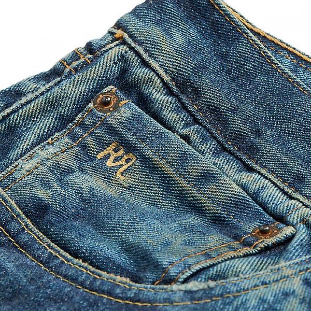 Rrl High Slim Brannon Repaired Jeans Mnrrdnm10920118400