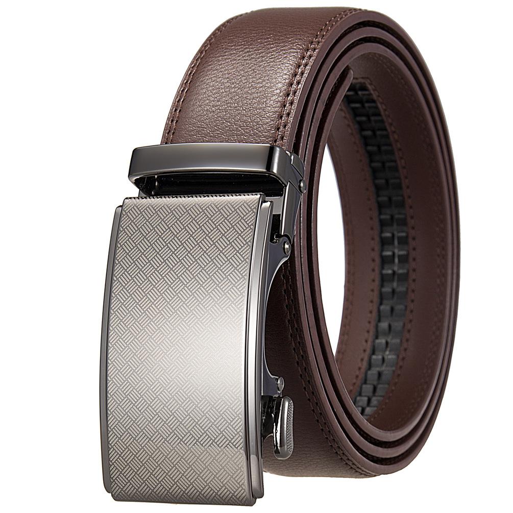 Модный ремень с автоматической пряжкой, мужской ремень из коровьей кожи, ремень из сплава Ly36-24872-1