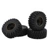 4PCS 1.2in RC Wheel Tires Rubber Brass Rim Superior Traction Enhanced Stability Black for  1/