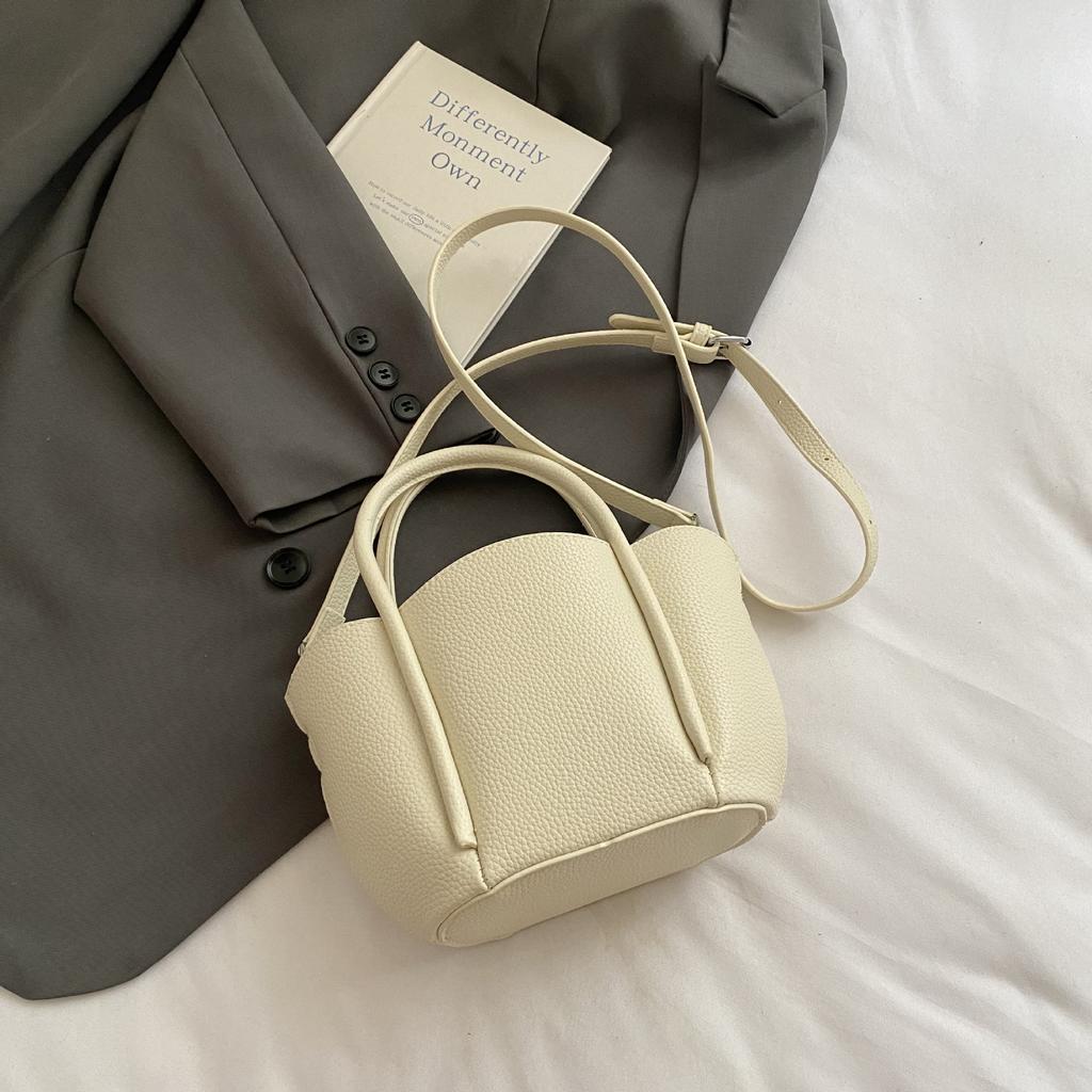 Wholesale 2025 New Trend Bag Women's Lychee Pattern Simple Versatile Texture Vegetable Basket Shoulder Messenger Bag