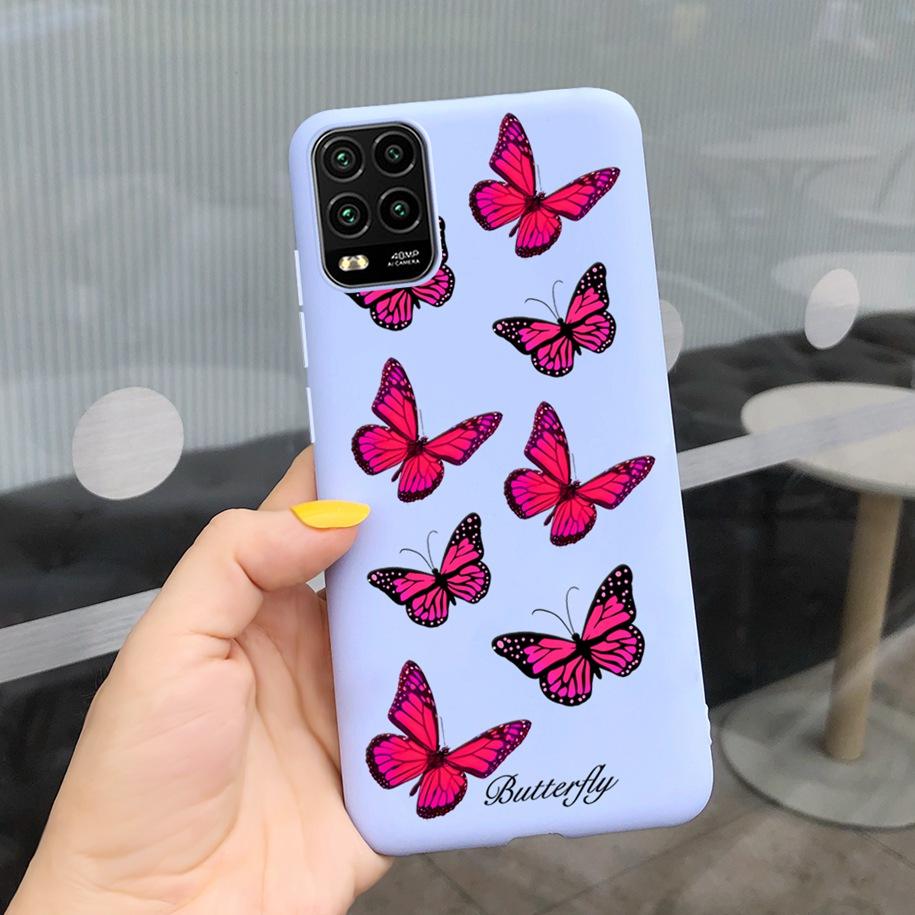 For Xiaomi Mi 10 Lite 5G Case Cute Cartoon Cow Soft-Touch Silicone Bag Back Cover For Xiomi Mi 10 Lite 5G Protector Bumper Funda