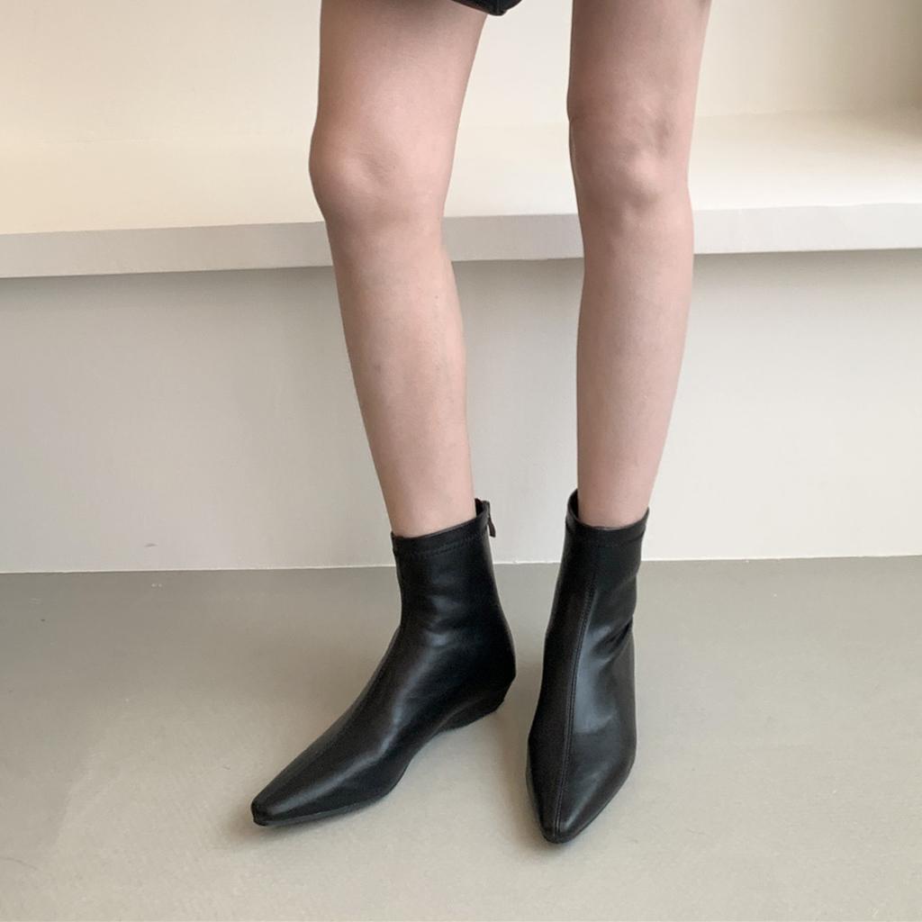 Fashion Bailamos 2025 Winter Brand Women Ankle Boots Fashion Round Toe Ladies Elegant Short Boots Thin Low Heel Dress Pumps