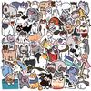 50 Cartoon Cute Cat Doodle Stickers Decorative Ipad Suitcase Notebook Diy Waterproof