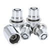 Wheel Lock Lug Nuts Set M12 X 1.5 Wheel Anti Theft Rustproof Triple Nickel Chrome Plating 5Pcs/ Set 1.3"" 33MM Height For 01-23 Toyota Lexus