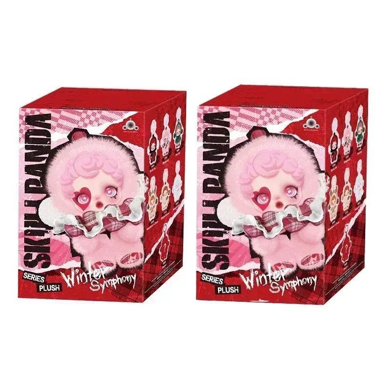Новая подлинная Skullpanda Winter Symphony Series Blind Box Vinyl Face Doll Cute Action Figure Backpack Cushion Christmas Gift