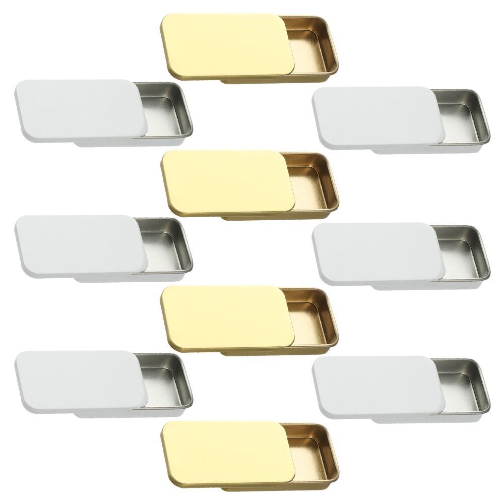 Жестяные баночки Твердые духи Конфетница Мини железная коробка Домашний органайзер Жестяная выдвижная коробочка Мини мыльница для бровей