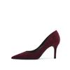 Fashion Pointed Toe Stiletto Ladies High Heels Super High Heel Fashion Sexy Women's Shoes Embroidered Plaid Pattern Women Large Size 42