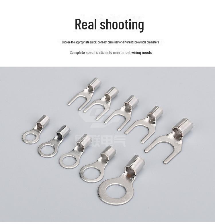 Клеммная колодка холодного прессования и набор вилочных наконечников с медными клеммами