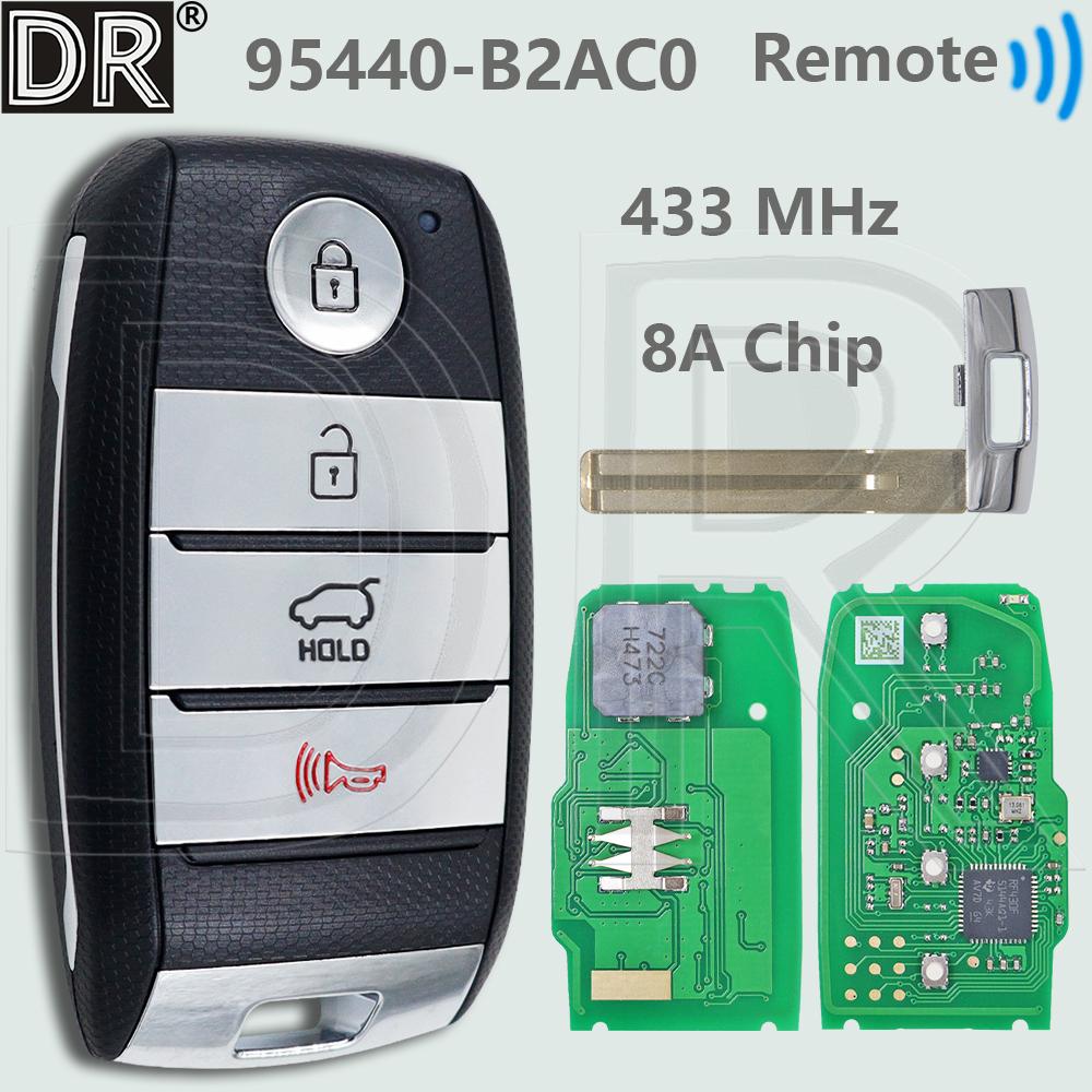 DR 95440-B2AC0 8A Chip 433MHz FCC ID CQOFN00100 Proximity Car Remote Smart Key Fob For Kia Soul 2017 2018