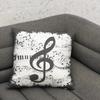 Piece Music Note Print Cushion Cover SingleSided Zipper Style Removable  Washable Universal Pillowcase for Sofa  Bedroom