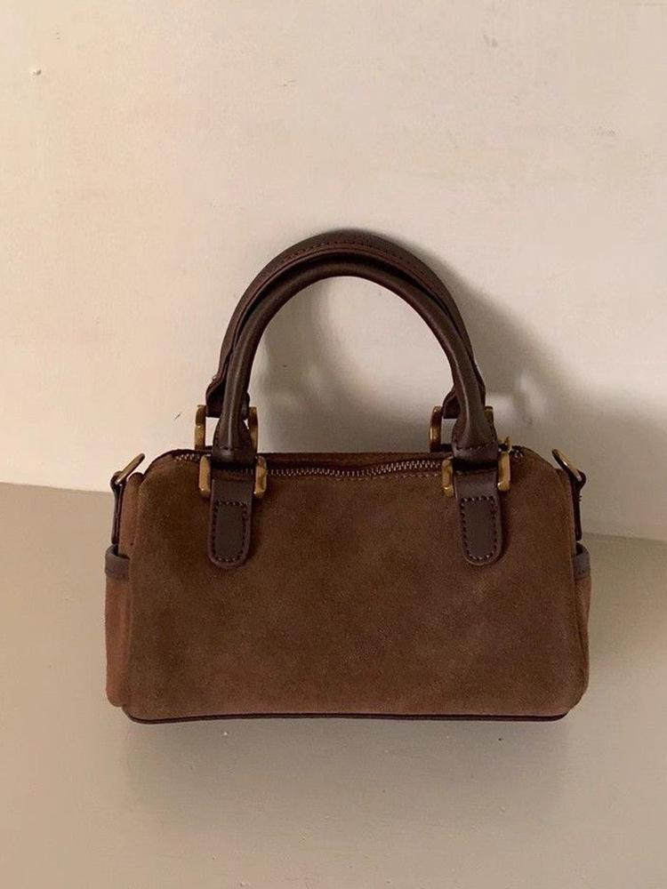 Сумка-подушка Boston из замши в стиле ретро осень/зима: Универсальная сумка через плечо на одно плечо