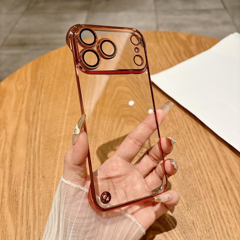 Ультратонкий прозрачный чехол с полуоберткой для iPhone 17 Air 16 15 14 Plus 13 11 12 16 17 Pro Max, чехол-защита для стекла камеры