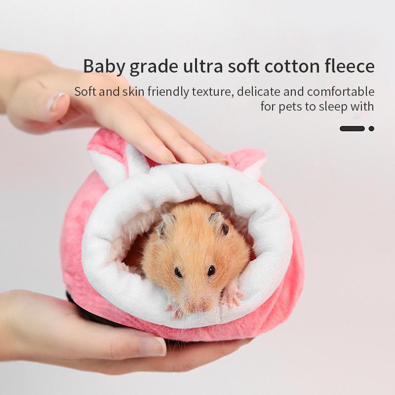 Клетка для хомяка Мягкая теплая кровать Гамак для домашних животных Крыса Свинья Белка Зимний домик Бархатное гнездо Теплая кровать для сна Мелкие товары для домашних животных