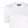 Polo Ralph Lauren Ss23 Логотип Вышитый Косы Трикотажный Длинный Рукав Женский свитер Белый 211906814-001