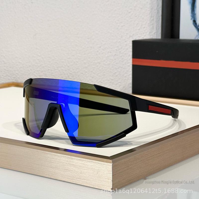 Женские модные ветрозащитные спортивные солнцезащитные очки с большой оправой - унисекс, мода 04W