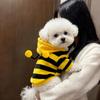 Wholesale Pet Flannel Cute Bee Bigbear Teddy Pomeranian Schnauzer Puppy Dog Cold Warm Clothing