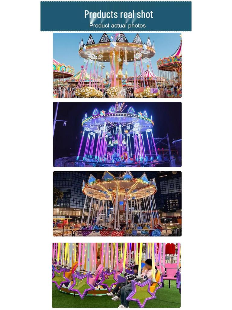 Angel Wings Rotating 16-Seat Children's Energy Music Series Flying Chair for Outdoors