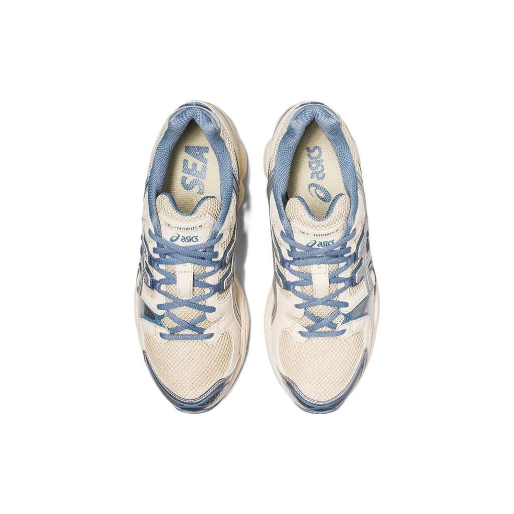 WIND AND SEA X ASICS Gel Nimbus 9 Cream Blue Unisex Sneakers Pure-Silver 1201A801-101